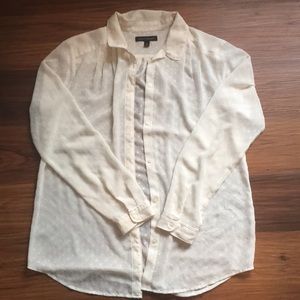 Banana Republic cream-colored blouse/ tunic